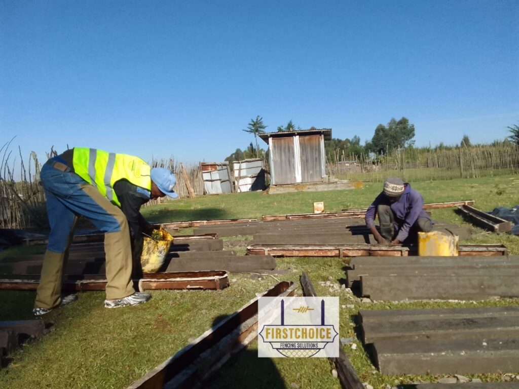 Concrete Post Chainlink Fencing.