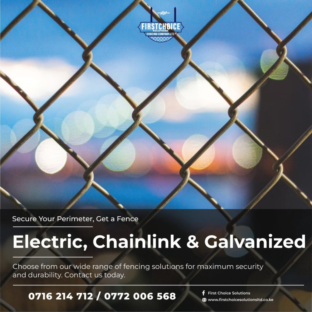 Chain link and electric fencing